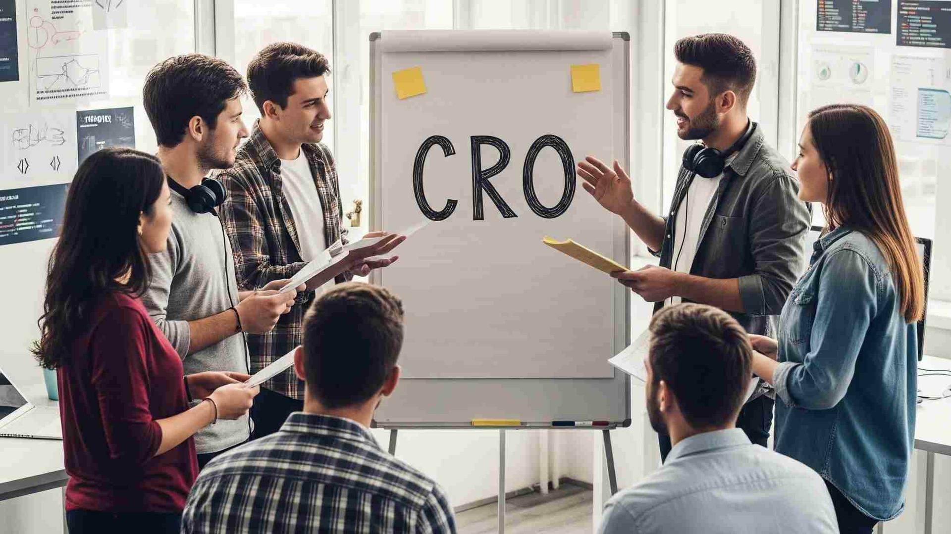 Conversion rate optimization (CRO) dashboard with key metrics