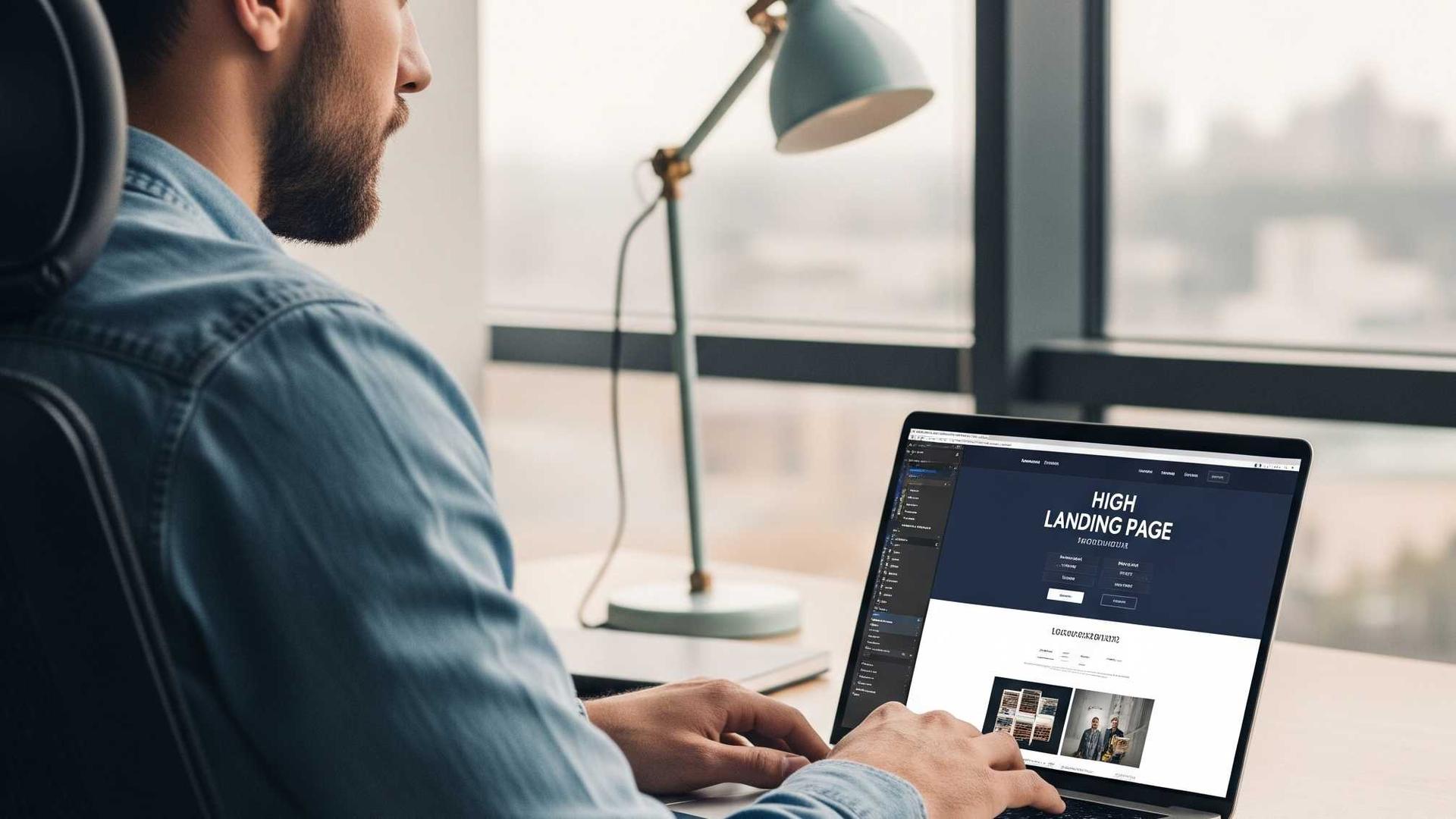 Example of a high-converting landing page layout design