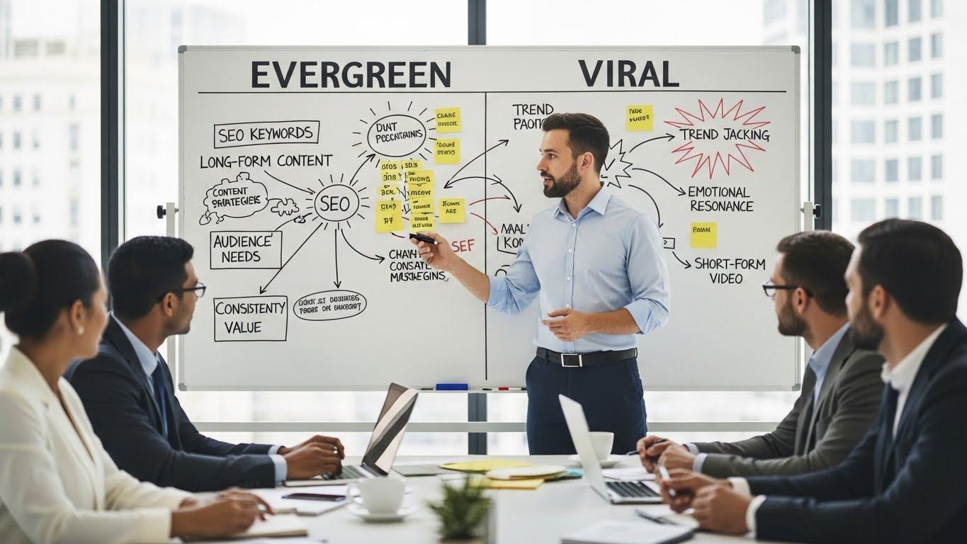 Evergreen content vs viral SEO comparison